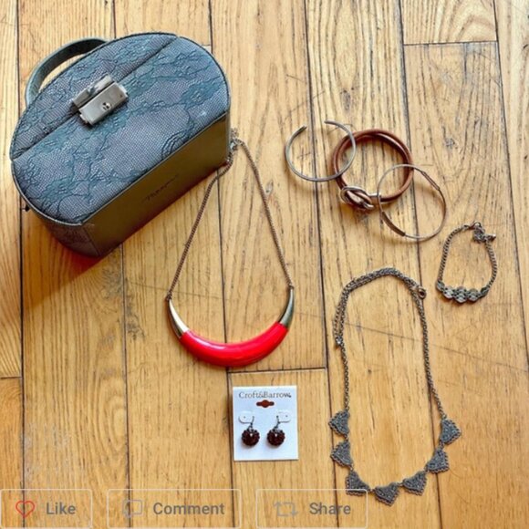 Jewelry Box Bundle 4 Necklaces 5 Bracelets + Earrings - Picture 1 of 5